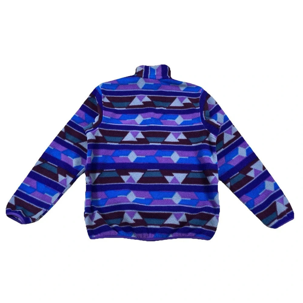 Patagonia Women's Small Lightweight Synchilla Snap-T Fleece Purple Geometric‎